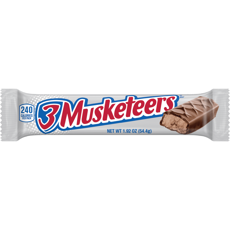 3 Musketeers Full Size Chocolate Candy Bar
