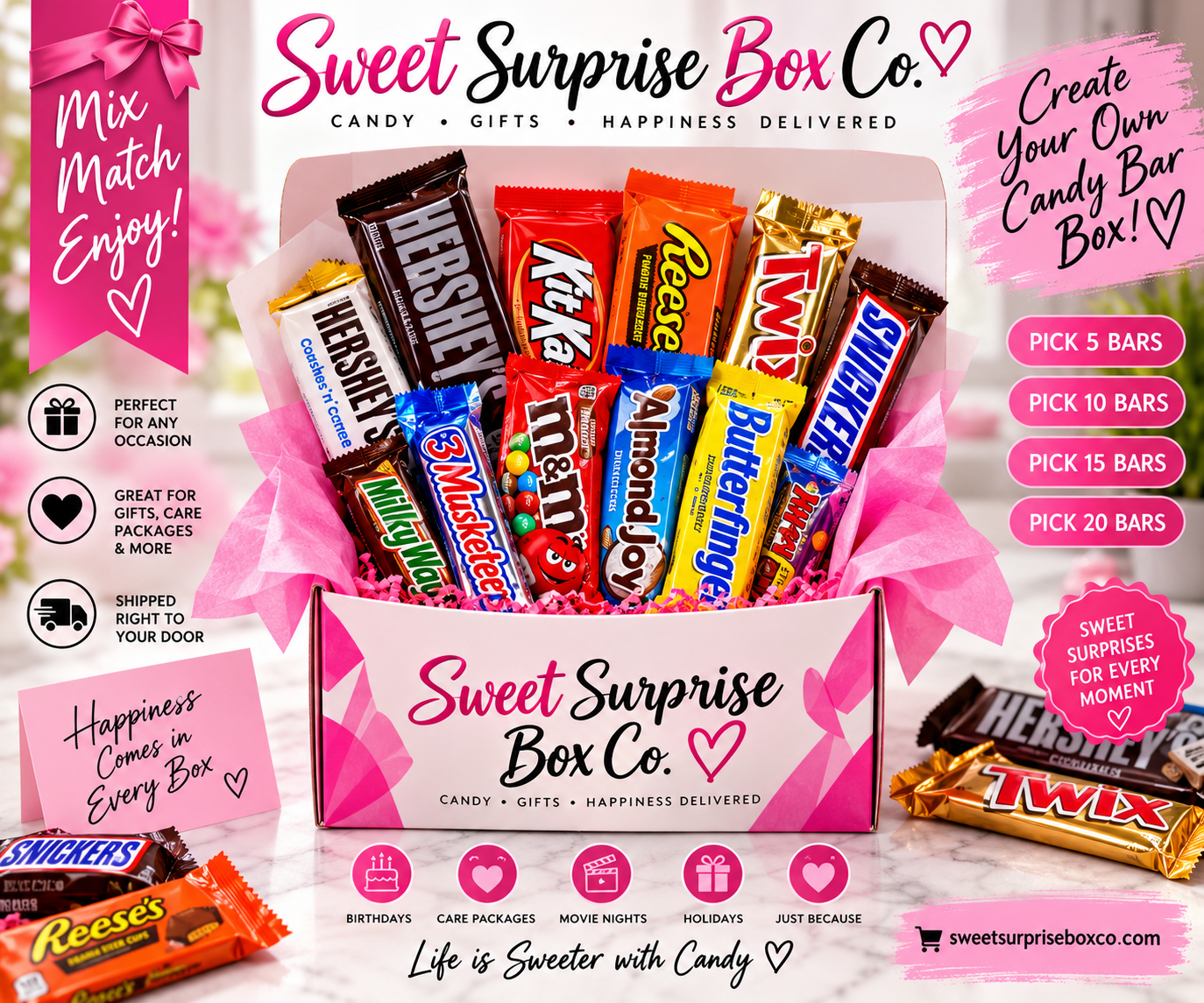 Mix & Match Candy  Bar Box