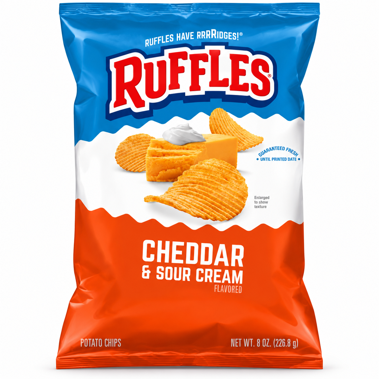 Ruffles Cheddar & Sour Cream Potato Chips 8 oz